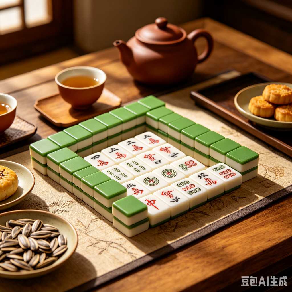 retro vintage mahjong set